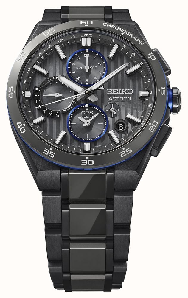 Seiko Astron GPS Solar Dual Time Chronograph (43.2mm) ‘Night Advanced Grey’ Dial / Black Titanium Bracelet HAB008J1 - alternatieve weergave 2