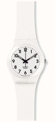 Swatch | оригинальный джентльмен | просто белые мягкие часы | SO28W107-S14