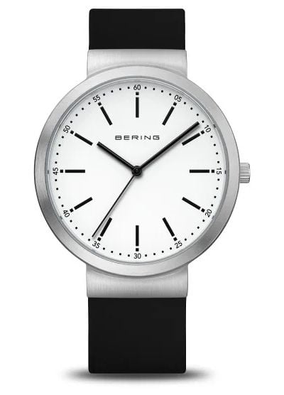 Bering Classic (41mm) cadran blanc / bracelet en montre
