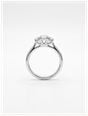 0.89ct Oval Natural Diamond Platinum Trilogy Ring J25396 - 別ビュー 3
