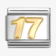 Nomination Classic Number 17 18ct Gold Charm 030109/45