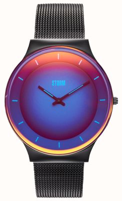 STORM PYLO SLATE BLUE (41.5mm) Blue Dial / Black PVD Stainless Steel Mesh Bracelet 47551/SL/B