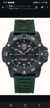 Customer picture of Luminox Master joint en carbone série 3860 | automatique | silicone vert XS.3877