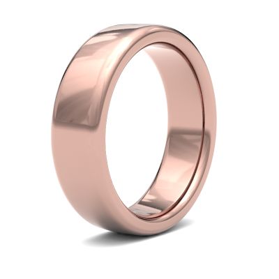 James Moore Wedding Rings | 9ct Rose Gold | 6mm | Heavy | Soft Court | AG_6LHS-9R