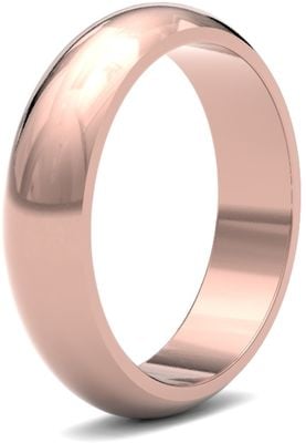 James Moore Wedding Ring  | 9ct Rose Gold | 5mm | Heavy | Size D-Shape | AG_5GHD-9R AG_5GHD-9R