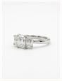 1.03ct Emerald Natural Diamond Platinum Trilogy Ring J7378 - 別ビュー 2