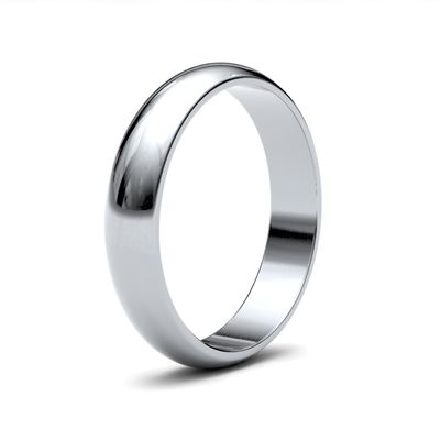 James Moore Wedding Rings | Palladium 500 | 4mm | Light | D-Shape | AG_4LLD-PD5