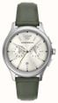 Emporio Armani Quartz Chronograph (40mm) Ivory Sunray Dial / Green Leather Strap AR11801