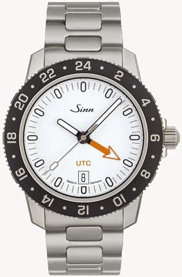 Sinn 105 UTC 105 st sa w UTC h-link 白色表盘 105.021 H-LINK