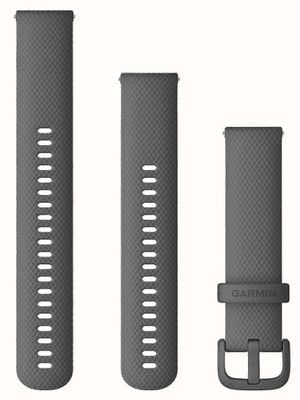 Garmin 快速释放表带（20 毫米）暗灰色硅胶/暗灰色硬件 - 仅表带 010-13021-00
