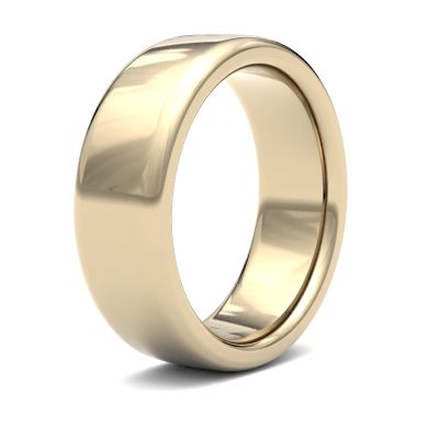 James Moore Wedding Rings | 9ct Yellow Gold | 7mm | Heavy | Soft Court | AG_7LHS-9Y