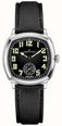 Hamilton American Classic Cushion Mechanical (34mm) Black Sunray Dial / Black Leather Strap Watch H36129730