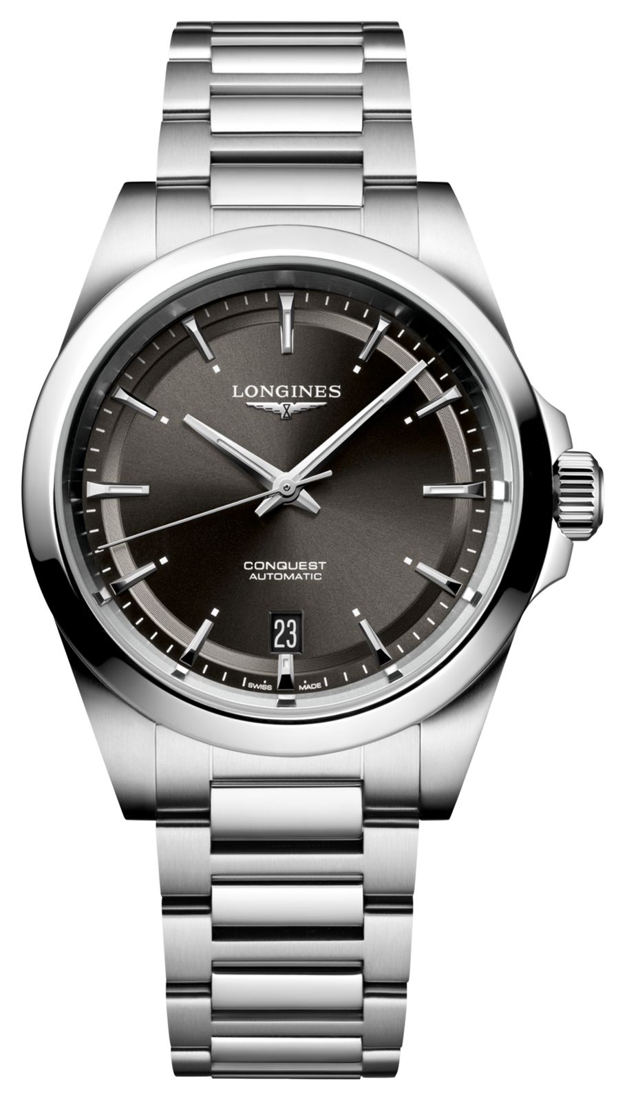 LONGINES Conquest automatique (38 mm) cadran noir / bracelet montre-image-139705