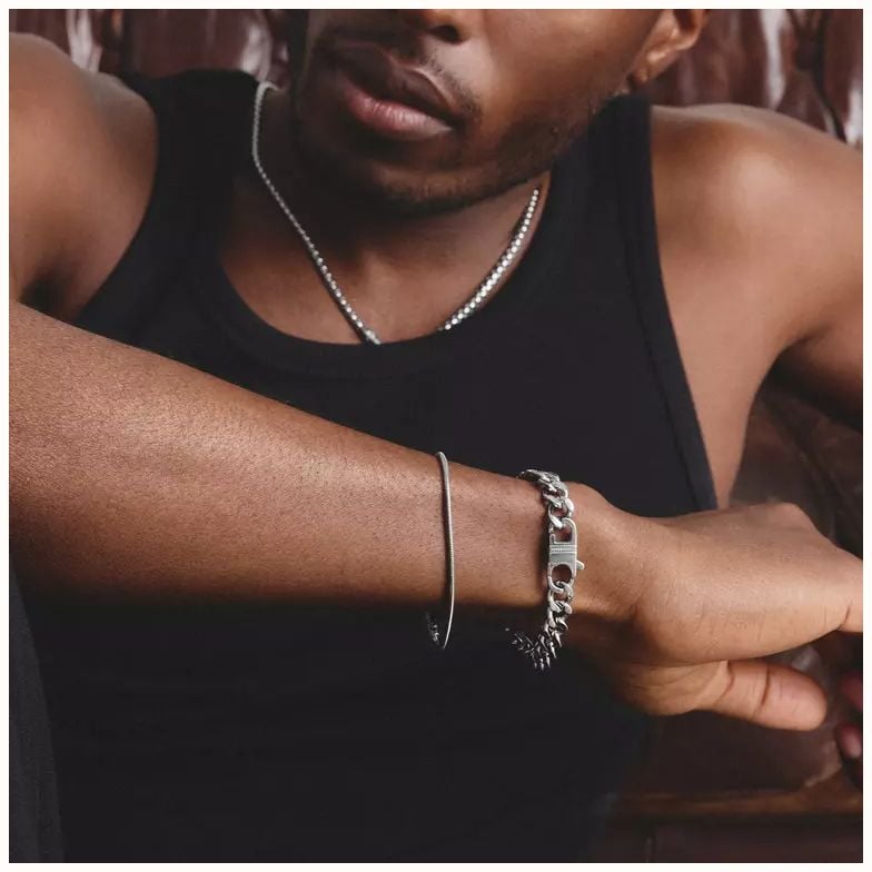 Thomas Sabo Mens Stainless Steel Curb Bracelet A2252-S01-53-L19,5 - vista alternativa 4
