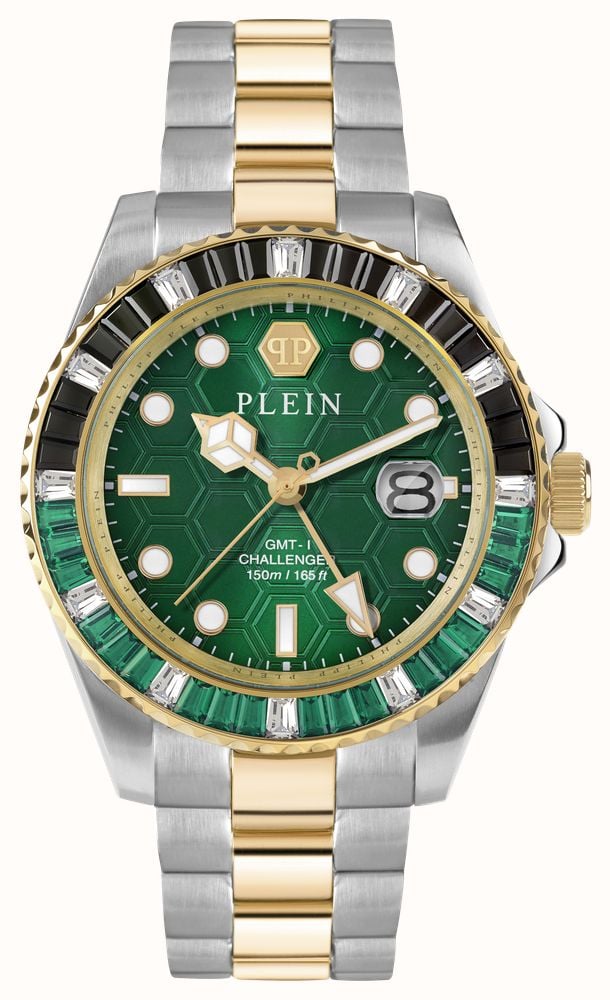 Philipp Plein HYPER-SPORT GMT-I CHALLENGER BAGUETTES (44mm) Green