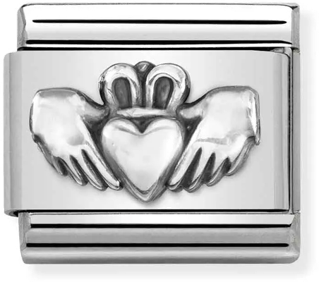 Nomination Classic Claddagh Oxidised & Steel Charm 330101/53