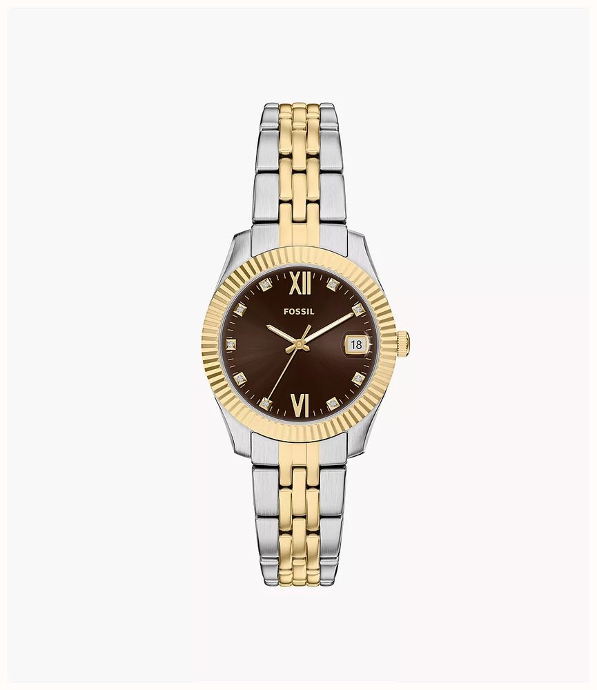 Fossil Scarlette 32 mm Three-Hand Date Two-Tone Stainless Steel ES5539 - альтернативный вид 2