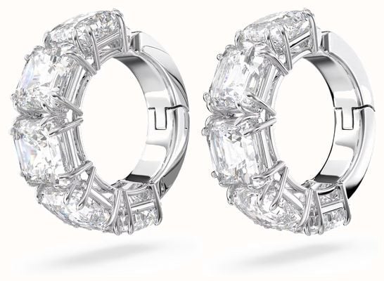 Swarovski Millenia Clip Earrings | Rhodium Plated | White Crystals 5654557