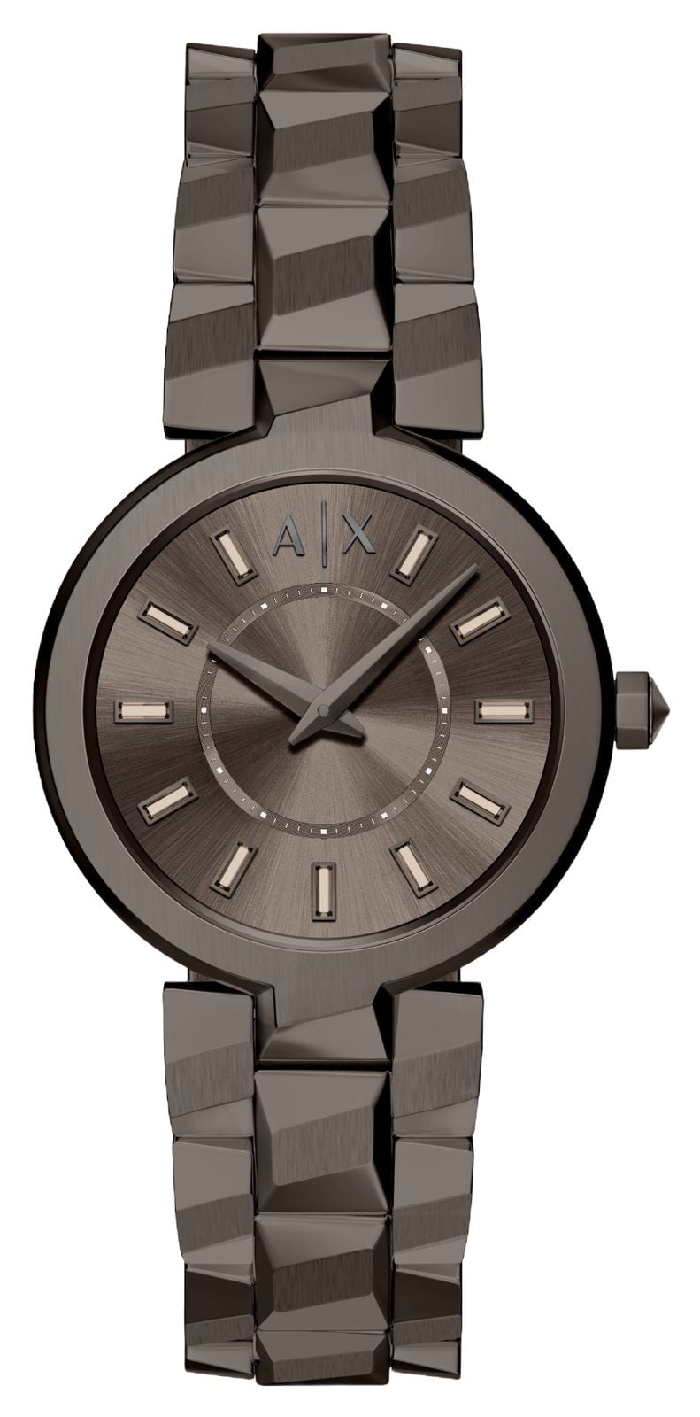 Armani Exchange Audora Two-Hand Brown Stainless Steel Watch in Multi