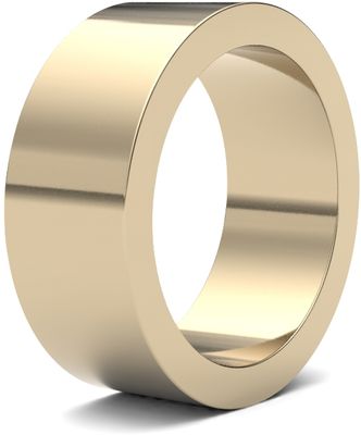 James Moore Wedding Rings | 18ct Yellow Gold | 8mm | Heavy | Flat | AG_8GHF-18Y