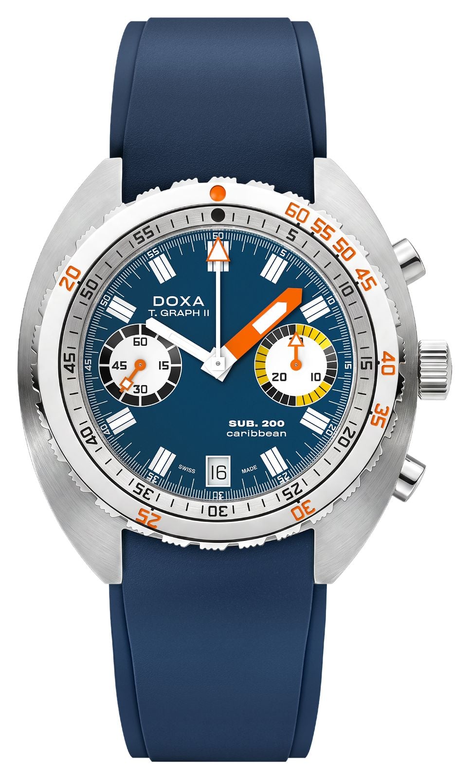 DOXA Sub 200 t.graph ii caribbean (42mm) cadran bleu montre