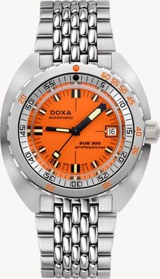 DOXA SUB 300 Professional (42.5mm) Orange Iconic Dial / Stainless Steel Rice-Grain Bracelet 821.10.351.10