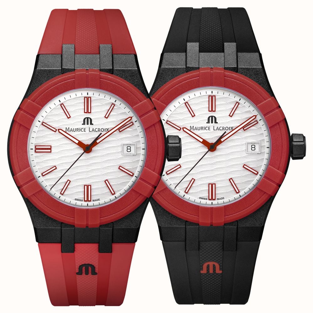 Maurice Lacroix Aikon Quartz #TIDE Special Edition Black Red And White ...
