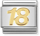 Nomination Classic 18 18ct Gold & Steel Charm 030109/34