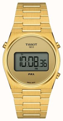 Tissot Prx Digital (35 mm) digitales Zifferblatt / goldfarbener Edelstahl T1372633302000