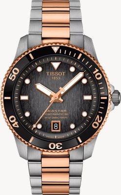 Tissot Seastar 1000 Powermatic 80 (40 mm) cadran noir / bracelet acier inoxydable deux tons T1208072205101
