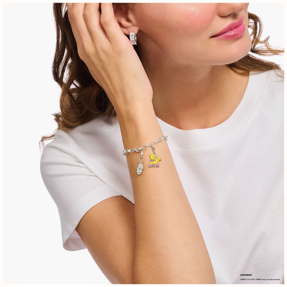 Thomas Sabo x HARIBO Goldbear Logo Charm Sterling Silver Enamel 2180-664-7 - widok alternatywny 3