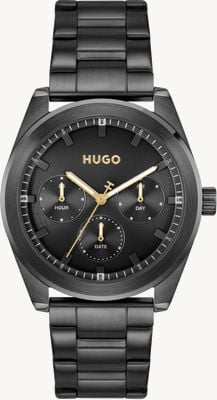 HUGO #Bright Sport (42 mm) cadran noir / bracelet en acier inoxydable PVD noir 1530426