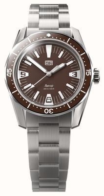 HTD Aquatìc SpaceBoy Automatic Skindiver (39mm) Espresso Brown Dial / 323 Stainless Steel Bracelet Watch AQUATIC-SPACEBOY-BROWN