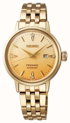 Seiko Presage 'ponche de huevo' engastado con diamantes de 30 mm para cócteles SRE018J1