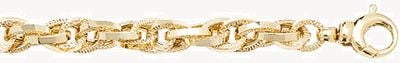 9CT YEL GOLD LADIES' 7.5 INCHES FANCY BRCLT BR570