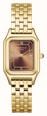 Rosefield Ivy Gold Plated Stainless Steel Bracelet With Brown Sunray Dial Watch OCBGSG-OC05