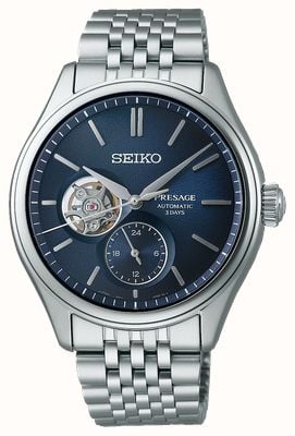 Seiko Presage classico cuore aperto in 'ai-iro' blu Giappone SPB527J1