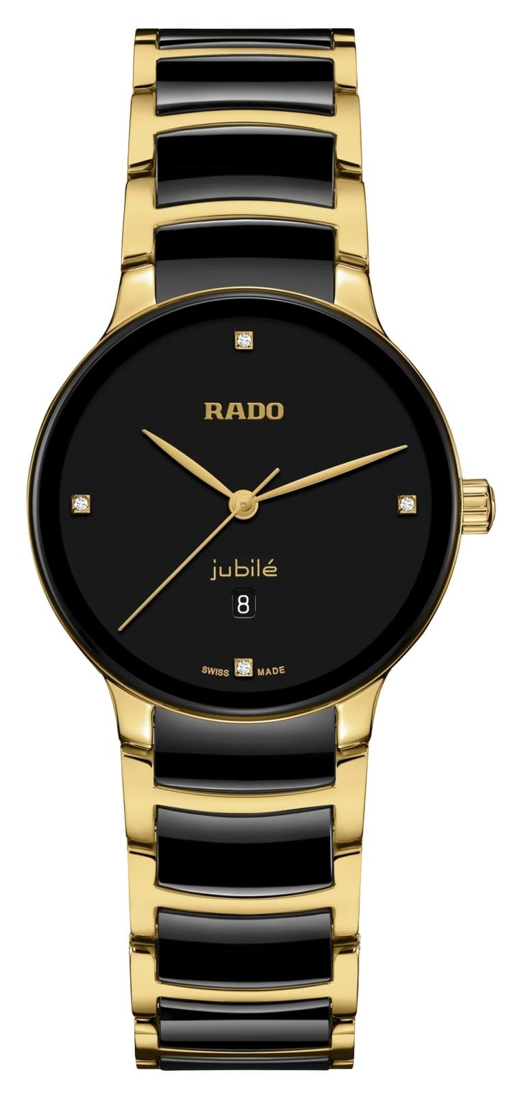 RADO Cadran noir Centrix diamants (30,5 mm) / cÃ©ramique montre