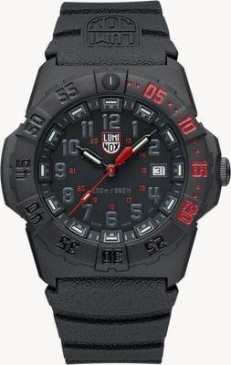 Luminox Navy Seal 3550 Series (44mm) Black Dial / Black NBR Rubber Strap Watch XS.3565