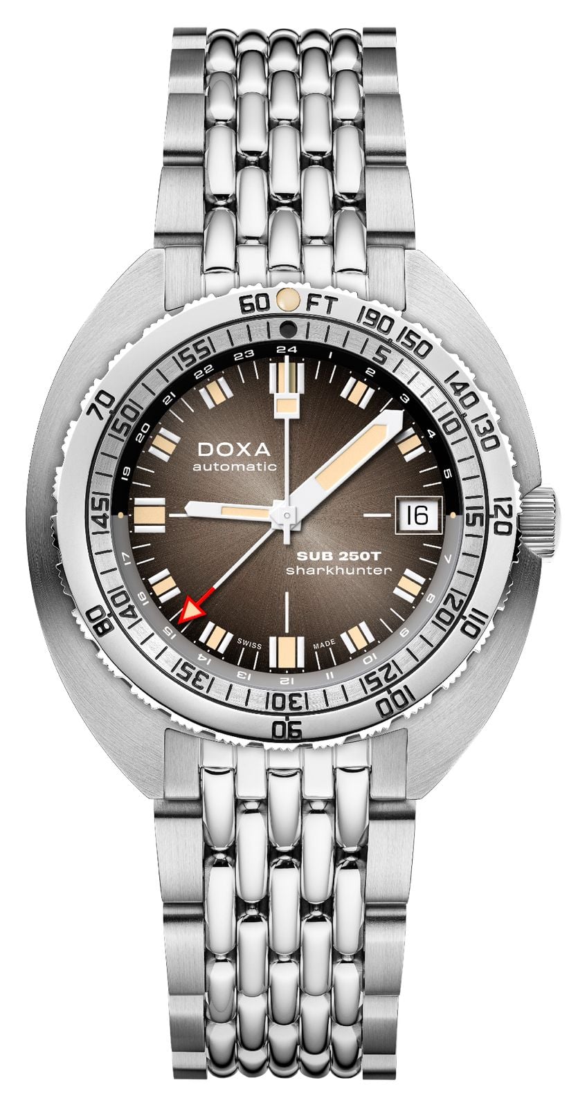 DOXA Sub 250t gmt sharkhunter vintage (40 mm) cadran noir montre