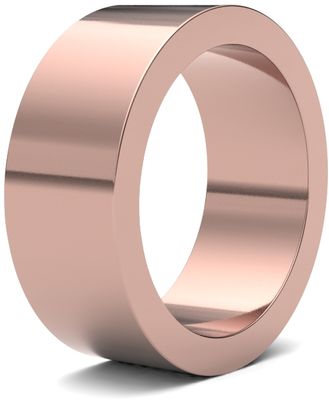 James Moore Wedding Rings | 18ct Rose Gold | 8mm | Heavy | Flat | AG_8GHF-18R