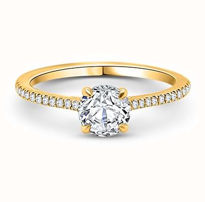 18ct Yellow Gold Diamond Solitare Ring SR2592YG