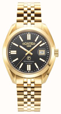 Roamer Roamer Men's Montalbano (41mm) Black Dial / Gold-Tone Stainless Steel Bracelet 996983 46 85 20