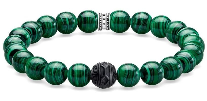 Thomas Sabo BRACELET BLACK CAT GREEN REBEL AT HEART STERLING Jewellery