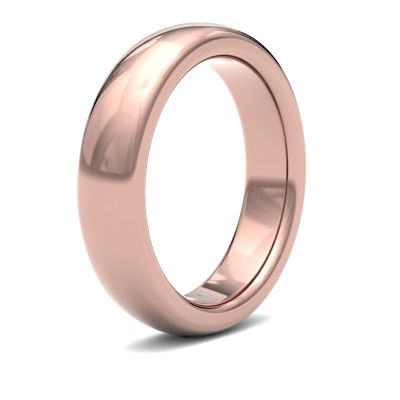 James Moore Wedding Ring | Oro rosa 18 carati | 5 mm | extra pesante | misura premium court | ag_5gzp-18r AG_5GZP-18R
