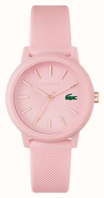 Lacoste 12.12 | mostrador rosa | relógio de pulseira de resina rosa 2001213