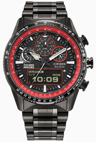 Citizen Red Arrows Limited Edition Promaster Skyhawk (43mm) Black Dial / Black PVD Stainless Steel Bracelet JV2007-52E