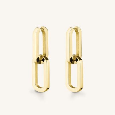 Rosefield Jewellery Dual Hoops Gold Stainless Steel Earings JEDHG-J585