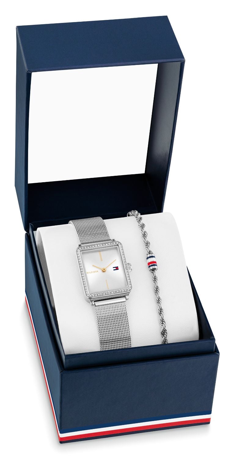 Tommy Hilfiger Coffret cadeau et bracelet en acier montre
