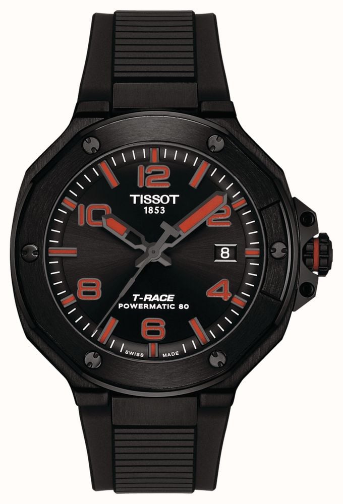 Tissot T Race Powermatic 80 41 Mm Schwarzes Zifferblatt Schwarzes T1418073705700 First Class Watches DEU